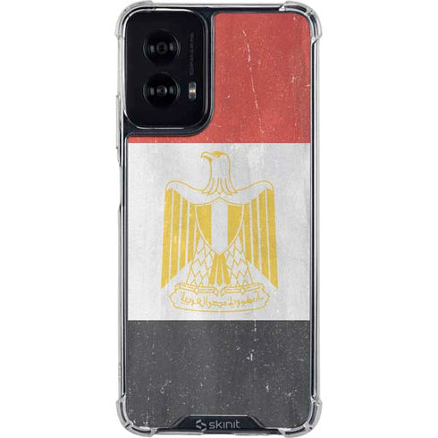 Egypt Flag Distressed Moto G Power 5G (2024) Clear Case